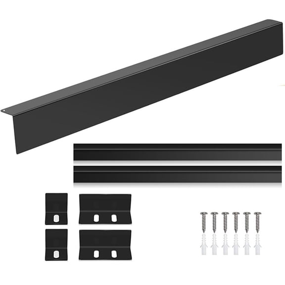 30inch Slide-in Range Rear Filler Kit,StoveGap Filler Strip, Stainless Steel Backsplash for Stove, Stove Trim Kit Black