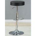 thumbnail image 3 of Bowery Hill Tabouret de Bar en Similicuir Rond et Réglable de 24.5'' Contemporain en Noir, 3 of 3