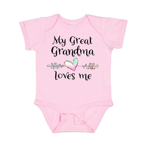 Inktastic My Great Grandma Loves Me Heart Great Grandchild Boys or Girls Baby Bodysuit