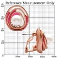 thumbnail image 2 of Rose Gold Brass Earrings with Synthetic Pearl in White for Women White Stone Color Style 1W123, 2 of 2