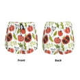 thumbnail image 5 of Picia Tomatoes Pattern Women's 2 in 1 Athletic Running Shorts High Waisted Workout Casual Gym Sweat Shorts with Comfy Liner Zipper Pockets-X-Large, 5 of 9