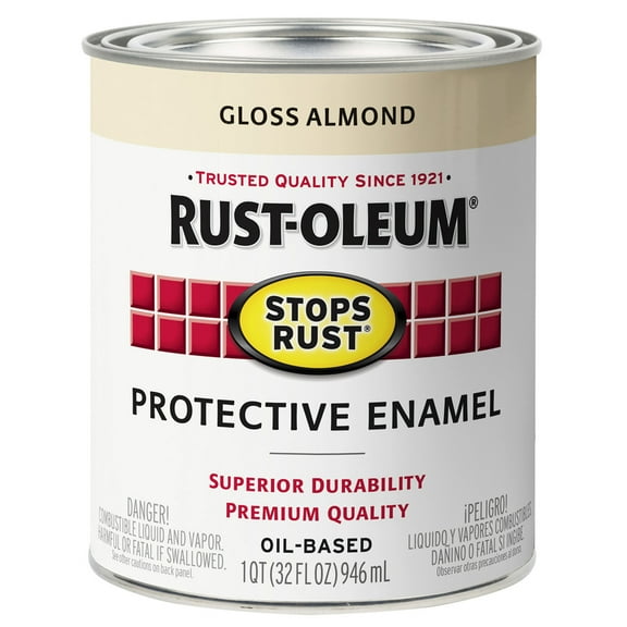 Rust-Oleum Stops Rust Indoor and Outdoor Gloss Almond Oil-Based Rust Prevention Paint 1 qt