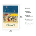 thumbnail image 2 of France - Deauville Normandie (Normandy) - Le Bar du Soleil (The Sunshine Bar) - Vintage Travel Poster by Kees Van Dongen c.1960 - Fine Art Matte Paper Print (Unframed) 30x44in, 2 of 4