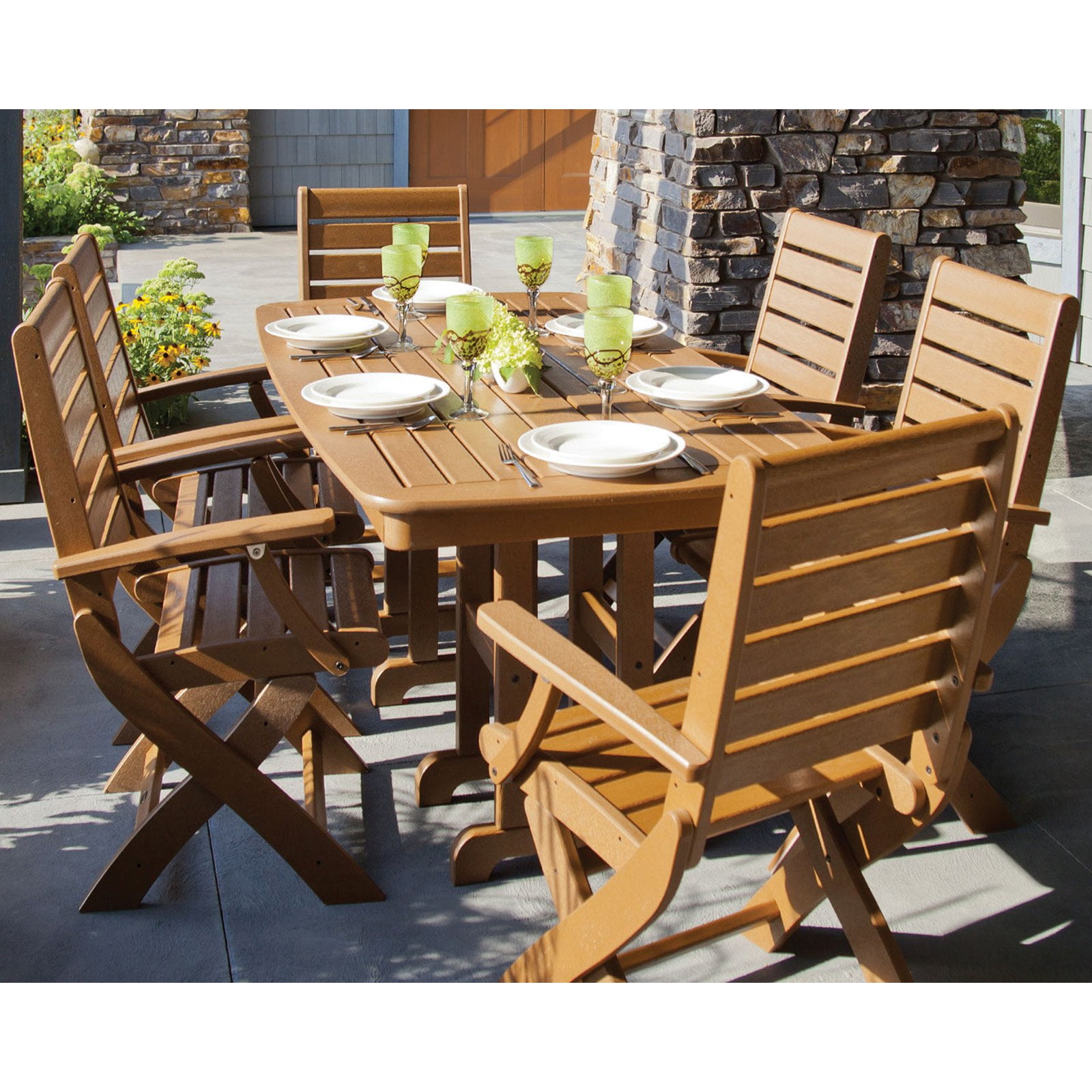 POLYWOODÂ® Signature Dining Set - Seats 6 - Walmart.com