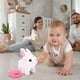 thumbnail image 5 of Juguete Realista de Conejo Saltarín con Orejas que se Mueven y Sonido Interactivo, Figura de Conejo de Peluche Suave Simulado, Compañero a Batería para Entretenimiento Familiar, 1 Pieza, 5 of 5