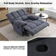 Dreamsir Oversized Rocker Recliner Chair, Manual Recliner Single Sofa