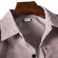 thumbnail image 7 of Lroveb Men's Casual Solid Corduroy Shirt Long Sleeve Pocket Turn-Down Collar Top Mens Top, 7 of 7