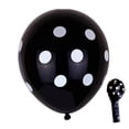 thumbnail image 1 of Bewildely 100 piezas globos de lunares látex peso ligero punto de onda globo colorido atmósfera arreglo foto Props bebé Kits de decoración para fiestas Punto negro/blanco Bewildely HA062964-02B, 1 of 6