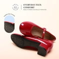 thumbnail image 4 of DREAM PAIRS Women's Mary Jane Chunky Low Heels Comfortable Slip on Dress Shoes for Women Closed Round Toe Casual Cute Work Pumps Flats Shoes, 4 of 8