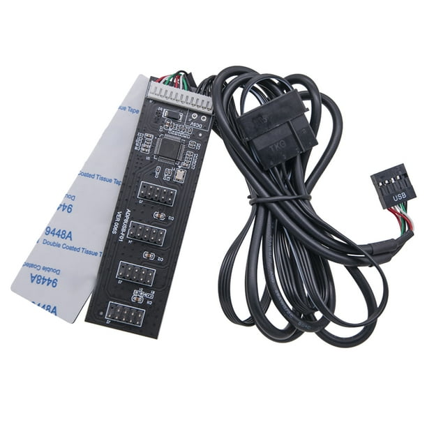 Adaptador divisor de concentrador USB2.0 Wdftyju 9 pines 1 a 4