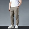 thumbnail image 7 of Zormilly Chinos Pants Men Elastic Waisted Lightweight Casual Straight Leg Pants with Pockets, S-3XL, 7 of 7