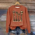 thumbnail image 2 of YUGYXL Womens Cute Print Pullover Fall Long Sleeve Hooded Sweatshirt Loose Comfy Clothes Top Crew Neck Graphic Blouse Orange S, 2 of 4