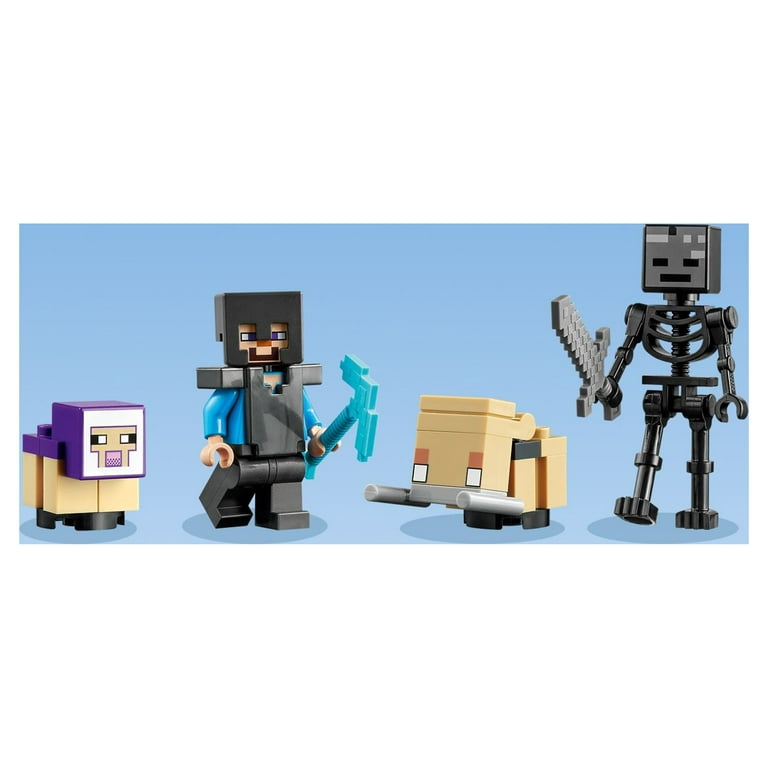 LEGO Minecraft Kids, 8 Ruined Plus Building & Year Girls The Old for Boys Figures, Gift Portal with Skeleton and Idea Wither 21172 Steve Toy