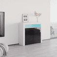 thumbnail image 5 of Milano Sideboard 2D Matte Body Two High Gloss Doors 16 Colors LED, White/Black, 5 of 5