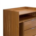 thumbnail image 4 of 25" Solid Wood 2-Drawer Night Stand with Gallery - Caramel, 4 of 5