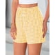 thumbnail image 5 of Shorts PRETTYGARDEN Y2K a Cuadros para Pijama y Descanso Amarillo XL, 5 of 9