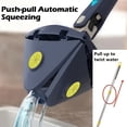 thumbnail image 6 of 1Set, Triangle 360° Rotating Cleaning Mop with Long Handle - Hands-Free Wash, Dual-Use for Wet And Dry Floors, Walls, Ceilings, Glass - Stainless Steel/P,Triangle mop set with long handle + mop cloth, 6 of 10