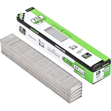2,000 PCS MEITE 18 Gauge Stainless Steel Brad Nails, 3/4 Inch Length  Finish Nails 19mm