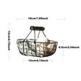 Lizheee Closed Storage Wire With Wooden Handles Vintage Style Chicken