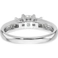 thumbnail image 5 of 14K White Gold 3-Stone Diamond Semi-Mount Engagement Ring (Size 7) Made In India rm3007e-050-waa, 5 of 5