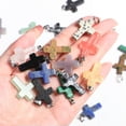 thumbnail image 4 of MATROOY Natural Quartz Crystal Cross Pendant Crucifix Shape Stone Jewelry making-Aventurine-1PC, 4 of 9