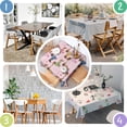 thumbnail image 4 of Colorful Funny Dachshund Square Tablecloth,Waterproof Square Table Cover,Wipeable Spillproof Washable Table Cover for Home Kitchen Party Decor 52"x52"(132x132cm), 4 of 6