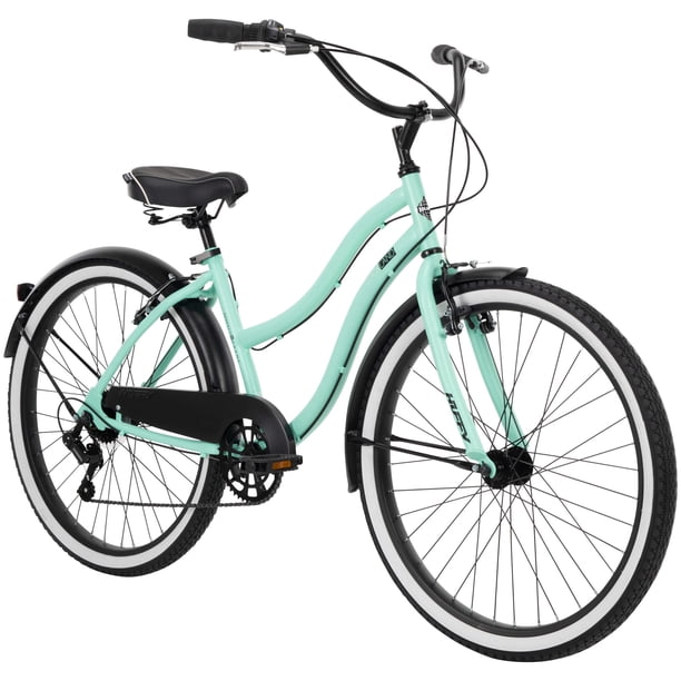 Huffy 26 Inch Womens Lockland 7 Speed Cruiser Bike Sea Foam Green Walmart Com