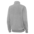 thumbnail image 3 of Women's Antigua Heather Gray Indiana Hoosiers Victory Quarter-Zip Top, 3 of 3