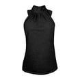 thumbnail image 5 of Black Tank Tops for Women Fashion Summer Tops Casual Top High Neck Sleeveless Tshirt Beach Vacation Loose Fit Shirt, 5 of 6