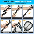 thumbnail image 4 of Floating Fishing Net with Telescoping Handle, Carbon Fiber Ultralight Long Fish Net, Collapsible Landing Net 6.56/7.86Ft, Fishing Gear Kayak Accessories for Bass Trout Salmon, 4 of 11