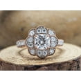 thumbnail image 5 of 1 1/5 ct.t.w Center 6MM Cushion Cut Lab Created Moissanite Diamond Floral Halo Engagement Ring In 14K Rose Gold Over Sterling Silver (G-H Color, VVS1 Clarity, 1.40 Cttw)-8, 5 of 8
