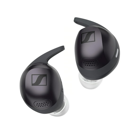 Sennheiser MOMENTUM Sport Earbuds with Fitness Tracker for Heart Rate and Body Temperature - Crystal-Clear Sound with Adaptive ANC, Secure Fit, 24-Hour Battery Life - Graphite