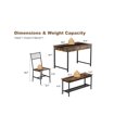 thumbnail image 2 of Dining Table Set for 4, Small Kitchen Table and 2 Chairs for 4 with Bench, Space Saving Kitchen Table Set with Storage Rack & Drawers, Breakfast Nook Rectangular Farmhouse Table Set, 2 of 7
