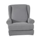 thumbnail image 2 of Funda elástica para sillón orejero, color liso, 2 piezas Gris, 2 of 8