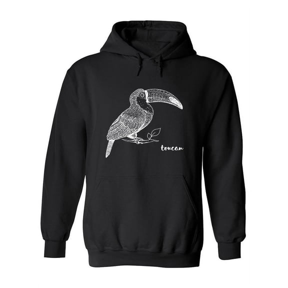 Toucan Pencil Drawing Hoodie Women -Image by Shutterstock, Female Large