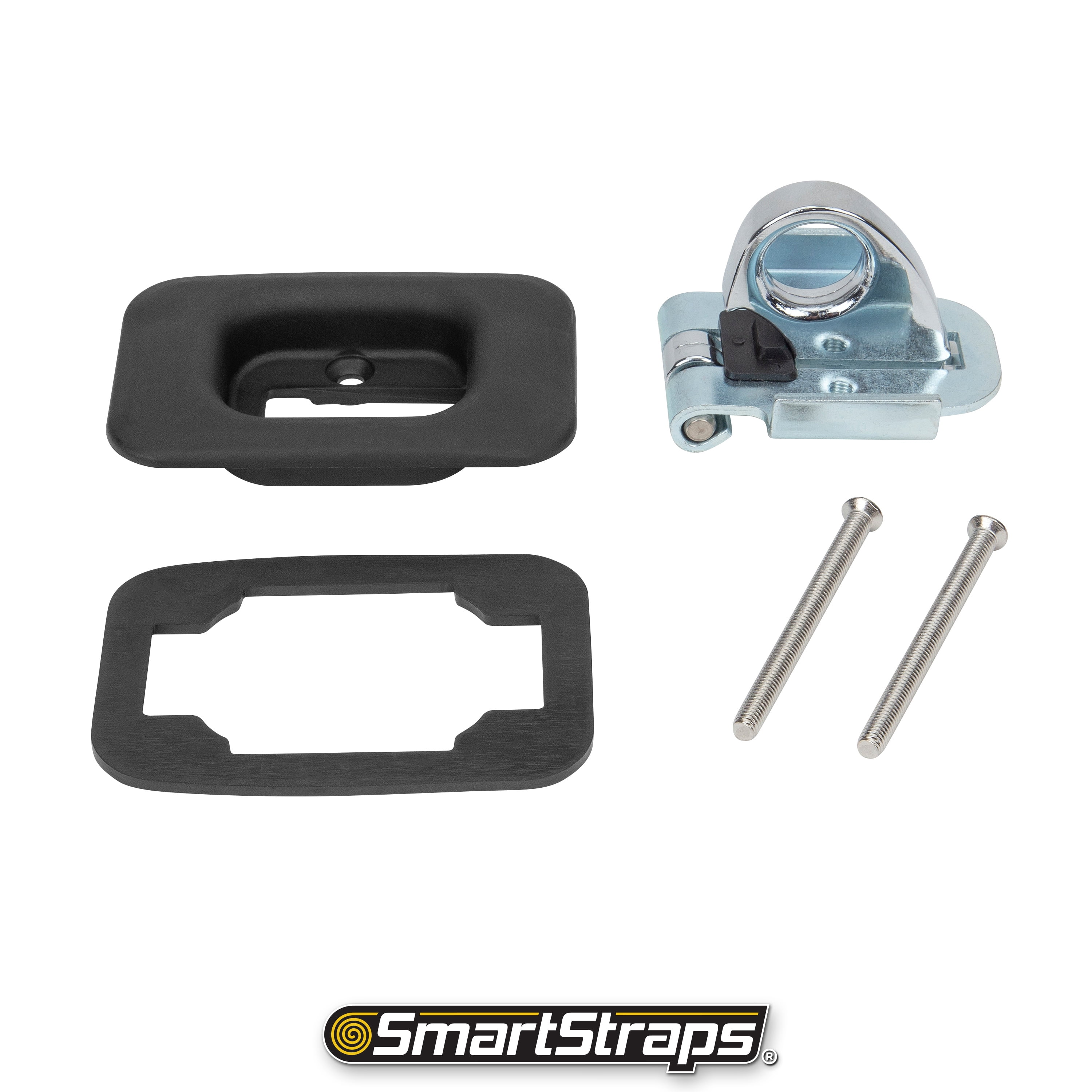 SmartStraps Pop-Up Anchor Points, 2 Pack, Chrome Finish, Fits Most Truck Stake Pockets, Retractable Tie-Down Anchors for Cargo Security