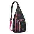 thumbnail image 1 of Fashion Forward Sling Backpack - Runway Inspired Abstract Print Shoulder Bag, Anti-Theft for Urban Life, 1 of 4