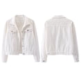 thumbnail image 3 of Chaqueta Vaquera Extragrande para Mujer con Perlas Bordadas y Abalorios S, 3 of 6