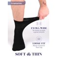thumbnail image 3 of Calcetines para diabéticos Hugh Ugoli para hombre, holgados hasta el tobillo, negros 11-13, 3 of 6
