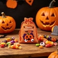 thumbnail image 2 of AZXY Halloween Drawstring Candy Pouches Texture Pumpkin Witch Print Treat Sacks, Reusable Portable Multipurpose Gift Goodie Bags for Halloween Party Favors & Holiday Decor Storage, 2 of 7
