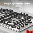thumbnail image 2 of GASLAND 30 Inch Built-in Gas Cooktop, 4 Sealed SABAF Burners, Stainless Steel Dual Fuel Stovetop with Flame-Out Protection, CSA Certified (GH2304SS), 2 of 7