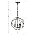 thumbnail image 2 of 9224-BK Crystorama Lighting Solaris - Five Light Mini Chandelier in Minimalist Style - 17 Inches Wide by 23 Inches High-Black Finish    -Traditional, 2 of 6