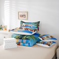 thumbnail image 6 of Manfei Vacation Style 7 Pieces Full Size Bedding Sets,Summer Beach Chairs Print Full Size Bed in a Bag,Multicolor,Reversible, 6 of 8