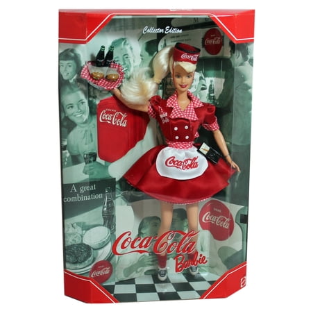 Coca-Cola Barbie Carhop Waitress Doll Collector Edition 1998 Mattel 22831