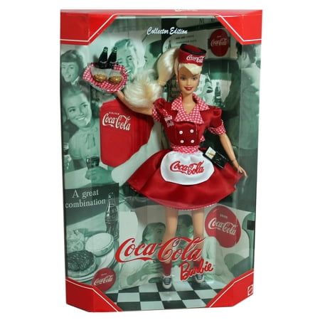 Coca-Cola Barbie Carhop Waitress Doll Collector Edition 1998 Mattel 22831