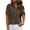 Brown, variant on Staron Summer Casual Tops for Women Button-Down Shirt Short Sleeve Turndown Collar Double Pocket Loose Blouse, Blue XXL