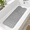 Clear Grey-40" x 16" (Rectangular), variant on Non Slip Bathtub Shower Mat Extra Long Bath For Tub 40x16 White