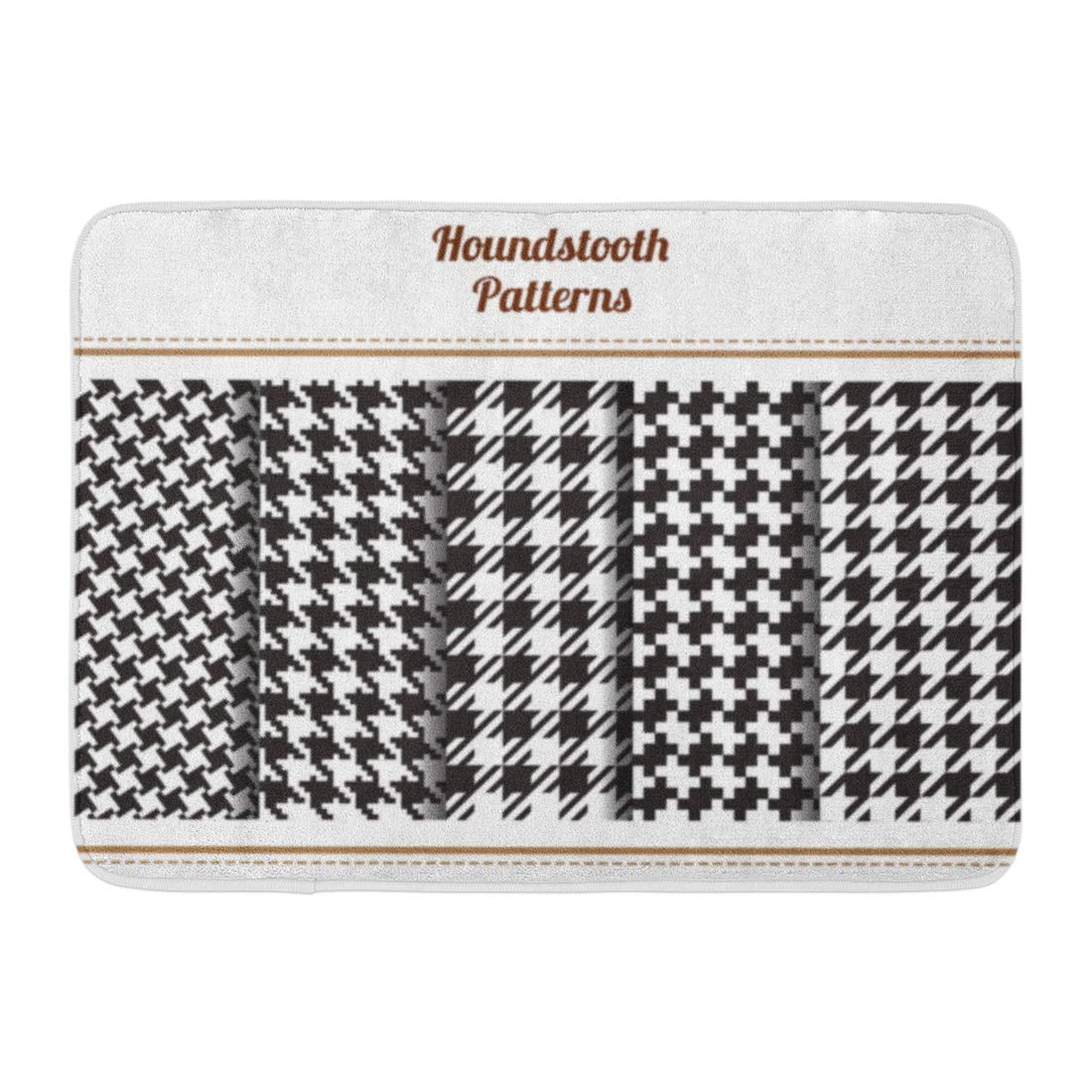 GODPOK Chic Plaid of Black and White Houndstooth Patterns Tooth