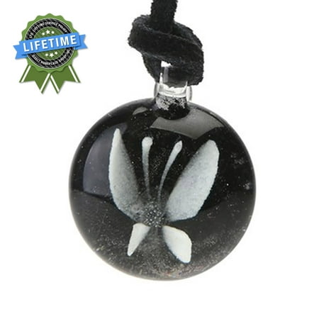 

Dynasty Gallery Glass Glow In The Dark White Butterfly Pendant Necklace