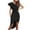 Black, variant on IROINNID Cocktail Dress for Women Homecoming Party Holiday Solid Color Dress Single-Shoulder Flap Split Dress Cocktail Dress,Blue